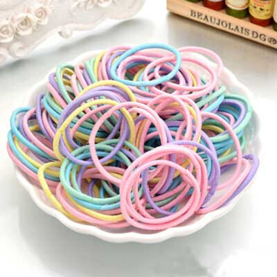 

100 Pcs Women Girl Elastic Hair Rubber Rope Scrunchie Ponytail Holder Bands hairband