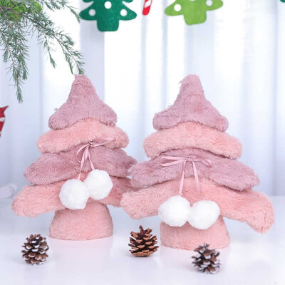 

〖Follure〗Plush Mini Christmas Tree Desktop Ornaments Merry Christmas Party Decor