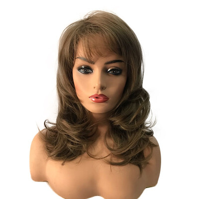 

StrongBeauty Long Wavy BlackGolden BrownBlonde Brown Ombre Wigs Synthetic Wigs Hairpieces For Women