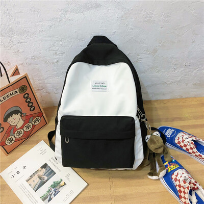 

Ins schoolbag female Korean version of high school students are simple junior high school students young fresh girls double sho