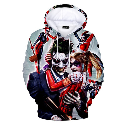 

Fashion Harajuku Suicide Squad Joker Unisex Hooded Sweatshirts 3D Print Men Women Hoodies Casual Pullover Tops