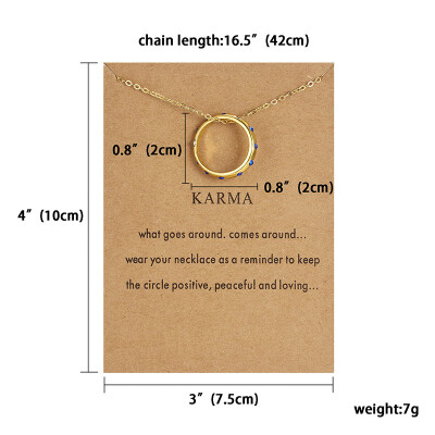 

Circle Pendants Necklaces Engraved Letters Circle Clavicle Shorter Necklacer Eternity Collare Minimalist Jewelry Women Gift