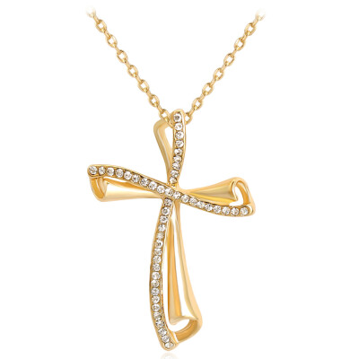 

Oblique Cross Necklace Personality Jewelry Diamond Creative Ornaments