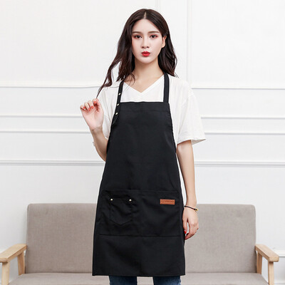 

Gobestart Canvas Pockets Apron Butcher Crafts Baking Chefs Kitchen Cooking BBQ Plain