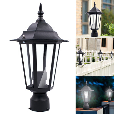 

〖Follure〗Post Pole Light Outdoor Garden Patio Driveway Yard Lantern Lamp Fixture Black