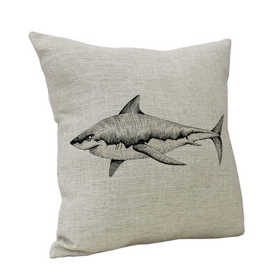 

Siaonvr Fish Vintage Cotton Linen Throw Pillow Case Cushion Cover Home Sofa Decor