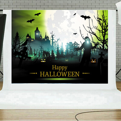

Toponeto Halloween Backdrops Pumpkin Vinyl 5x3FT Lantern Background Photography Studio