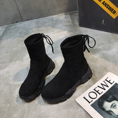 

Boots children autumn boots elastic socks Korean version of thick muffin womens boots sports boots thin boots