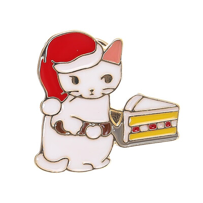 

Cute Cat Enamel Brooch Shirt Collar Pins Jewelry Unisex Brooch Backpack Pins