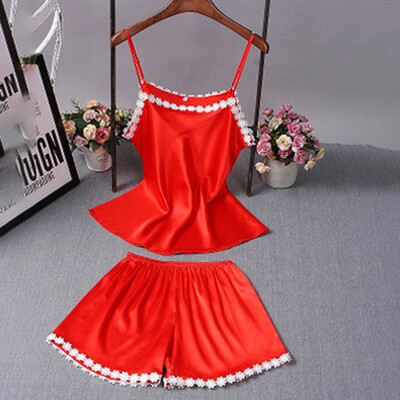 

Fashion 2pcsset Women Lady Lace Sleepwear Fit Lingerie Nightdress Pajamas