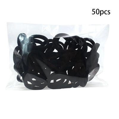 

50Pcs Fashion Solid Color Hair Ring Rope Elastic Women Girl Ponytail Holder