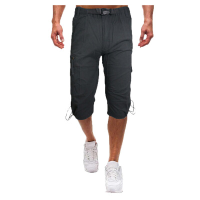 

Tailored Summer Fashion Mid-rise Mens Shorts Loose Casual Multi-pocket Tooling Pants