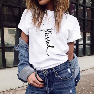 

Starmoon Women Girls Plus Size Print Shirt Short Sleeve T Shirt Blouse Tops