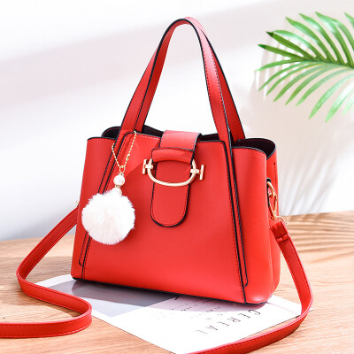 

2019 new European&American big bag shoulder bag simple handbag diagonal bag PU leather fashion handbag