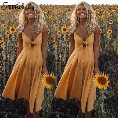 

NEW Women Summer Casual Sleeveless Evening Party Beach Dress Short Mini Dress