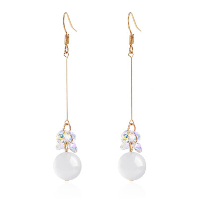

2019 New Pearl Earrings Fashion Korea Meteorite Metal Silver Elegance Charm Cute Sequin Womens Earrings For Winter Jewelry