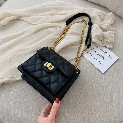 

Summer new Xiaoxiang wind texture chain Baolingge single shoulder slanting temperament Korean version bag female 2019 tide