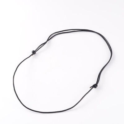 

Adjustable Cowhide Leather Cord Necklace Makings Black 185