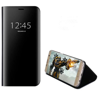 

Case Cover for Samsung Galaxy S7 Edge with Stand Plating Mirror Flip Auto Sleep Wake Up Full Body Solid Color Hard PC