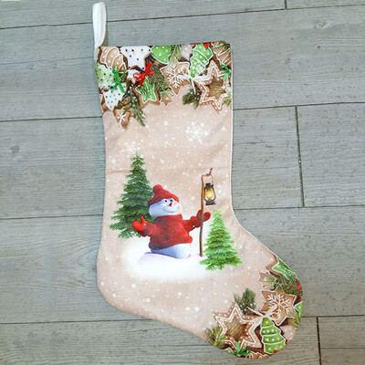 

Christmas Gift Bags Stocking Socks Santa ClausSnowmanDeer Xmas Tree Ornaments