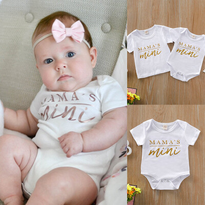 

Toddler Newborn Baby Girls Boys Letter Printed Tops Bodysuit Romper Clothes