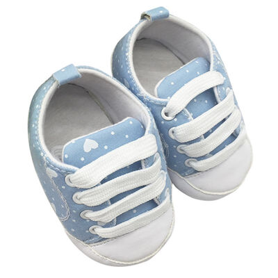 

Kids Infant Baby Boys Girls Soft Soled Cotton Crib Shoes Casual Laces Prewalkers