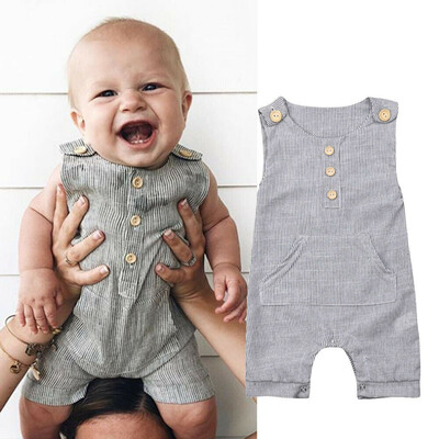 

Newborn Baby Girl Boy Sleeveless Overall Romper Jumpsuit Bodysuit Outfit Clothes
