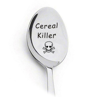 

Laser Engraved Stainless Steel Spoon Cereal Spoon Unique Gift