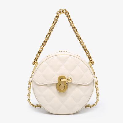 

Bag female 2019 new summer small fresh fashion wild rhombic chain chain slung mini round bag tide
