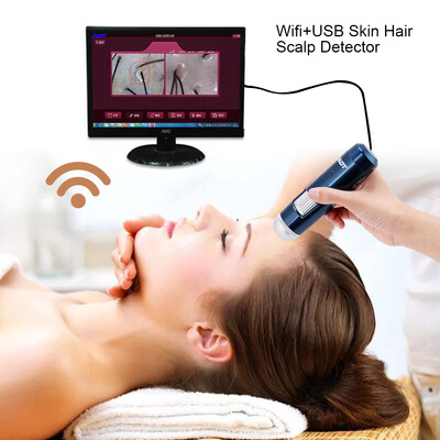 

Greensen 5-200X Wireless WifiUSB Skin Hair Scalp Detector Digital Microscope Skin Analyser 200MP Camera