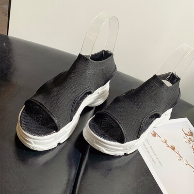 

Sports Sandals Womens Summer Korean version of ulzzng Joker Cake Thick Bottom Fashion Leisure Sandals