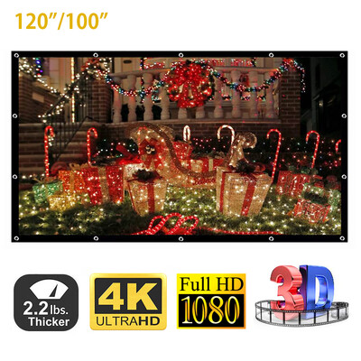 

100120 inch 169 3D HD 1080P Portable Projector Screen Home Outdoor Cinema Theater