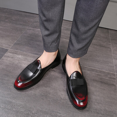 

Casual shoes retro England rub color tide shoes mens personality bow tie mens shoes