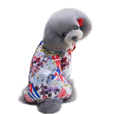 

Autumn Winter Thickening Outfit Pet Dog Clothes Warm Jumpsuit Fashion 4 Legged Coat