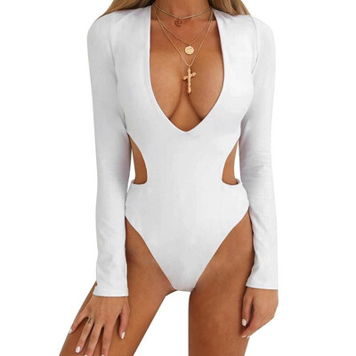 

New Sexy Women One-piece Swimsuit Solid Hollow Out Padded Beach Swimwear Bathing Suit