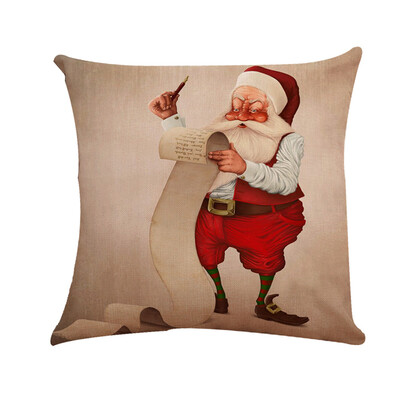 

Tailored Christmas Pillow Case Glitter Cotton Linen Sofa Throw Cushion Cover Home Decor