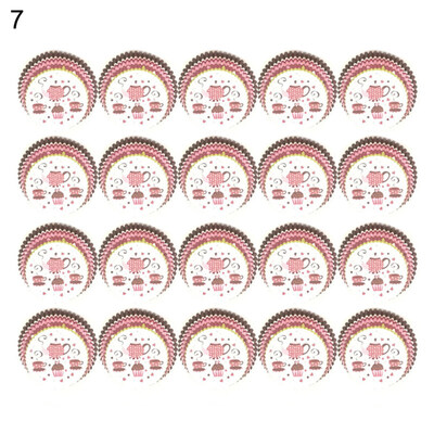 

100Pcs Heart Spot Rabbit Print Cupcake Cake Case Muffin Baking Cup Party Decor