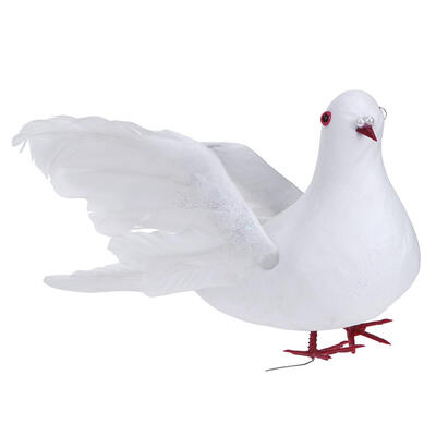 

Decorative Dove Artificial Foam Feather White Bird Home Wedding Ornament