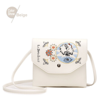 

Beibaobao New 2019 Embroidery Small Women Messenger Bags Flap Double Lyer Crossbody Bag For Girls Shoulder Bag Female Bag