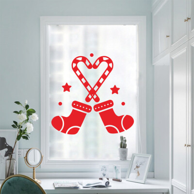 

Toponeto Christmas Removable Window Stickers Art Decal Wall Home Shop Decor