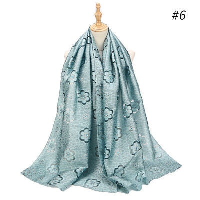

Cut flower scarf new flower gold silk scarf soft organza fashion headscarf travel sunscreen shawl