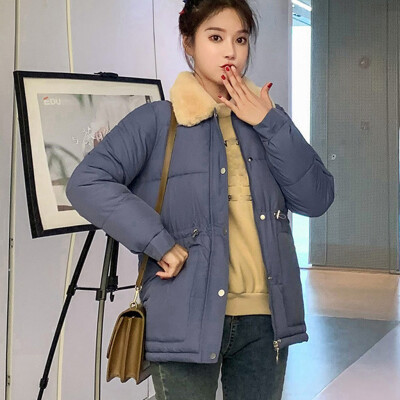 

Gobestart Fashion Women Lapel Imitation Wool Jacket Coat Warm Long Sleeves Overcoat