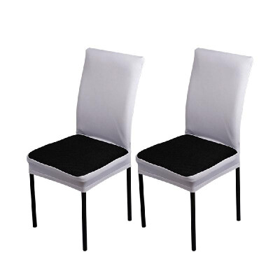 

2pcsset Breathable Spandex Stretchable Dining Chair Seat Covers Dustproof Ceremony Chair Slipcovers Protectors Wedding Events Dec