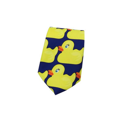 

Funny Cartoon Yellow Duck Mens Necktie Business Suit Tie Neckwear Accessories