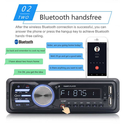 

RS-1010BT 1 Din Bluetooth Vehicle Car MP3 Player Stereo Audio Player with FM Radio AUX SD Card U Disk Play LCD Display Remote Cont