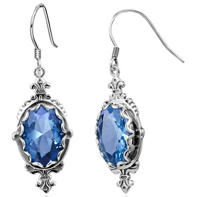 

Burnished Topaz Aquamarine Perfect Polish Womens Dangle Earring