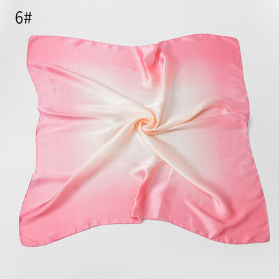 

Female Korean version of the wild literary scarf gradient stitching color retro stewardess professional business small scarf square towel wholesale