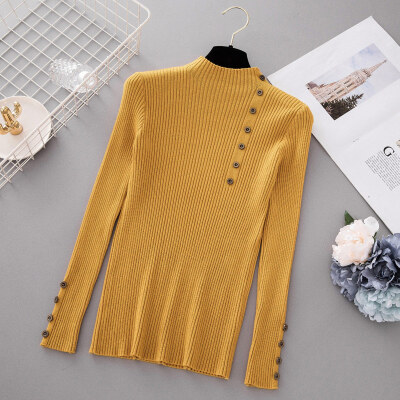 

Fall 2019 Turtleneck Sweater Women Spring Autumn Solid Knitted Pullover Slim Soft Jumper Sweater Pull Femme