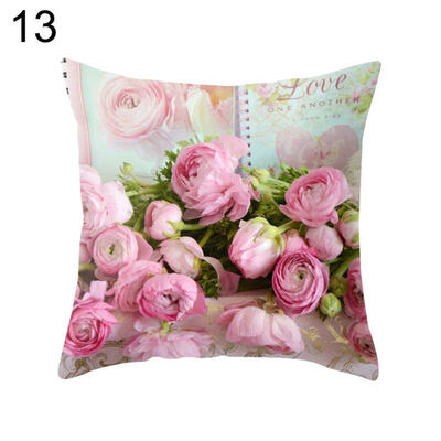 

Country Rose Square Throw Pillow Protector Case Cushion Cover Bedding Articles