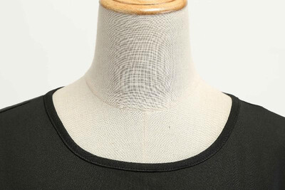 

L8073 Cross-border Halloween Womens Round Neck Long Sleeve Ghost Print Elastic Elastic Waist with Black Ribbon Big Swing black XX